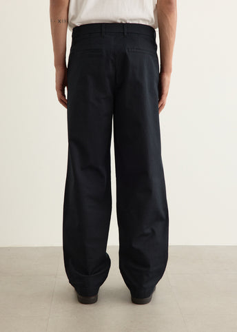 Benn Relaxed Twill Pleated Trousers