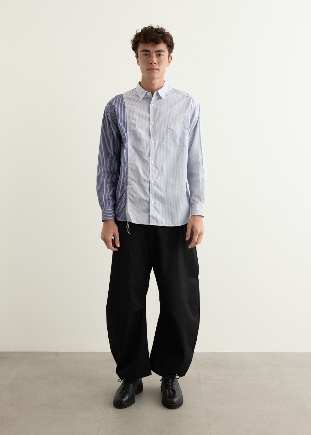 Cotton Stripe Multi Panel Shirt