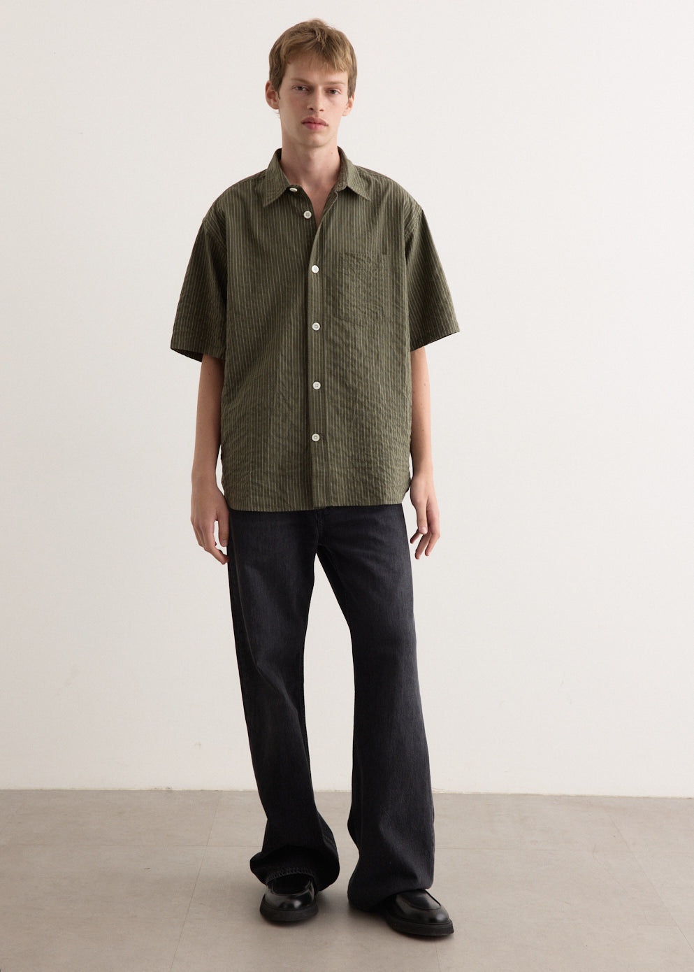 Ole Oversized Stripe Short Sleeve Shirt