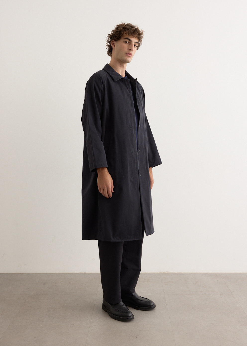 Zip Button Cotton Coat