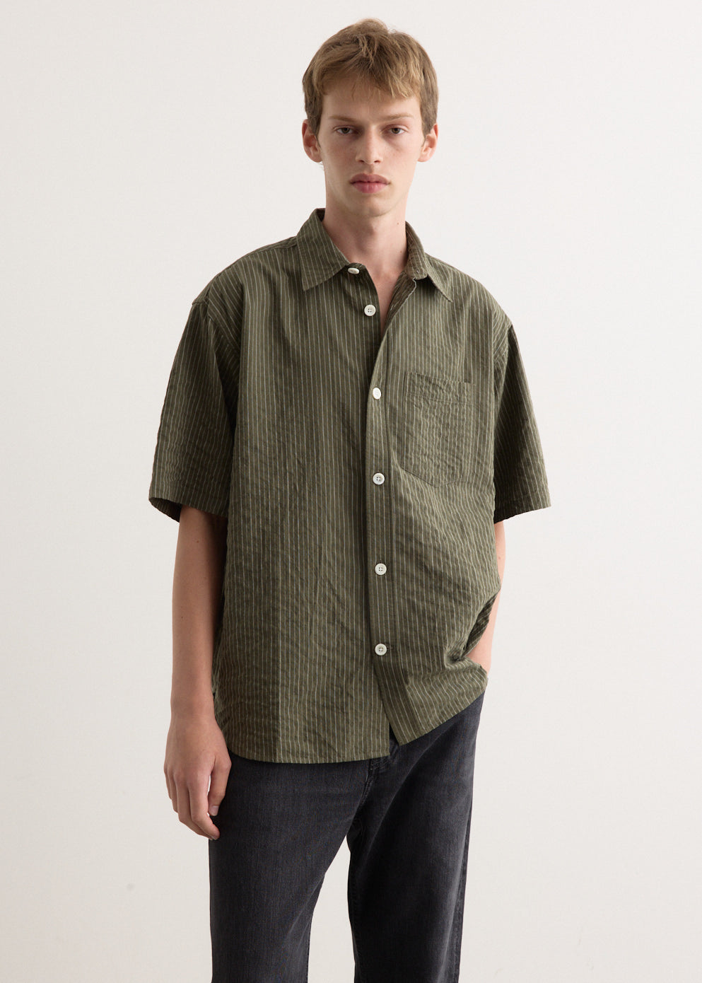 Ole Oversized Stripe Short Sleeve Shirt