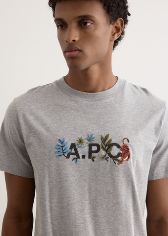 【送料関税込】A.P.C. Auguste Nature Logo T-Shirt A.P.C. Men's Auguste Nature Logo T-Shirt White - Curated