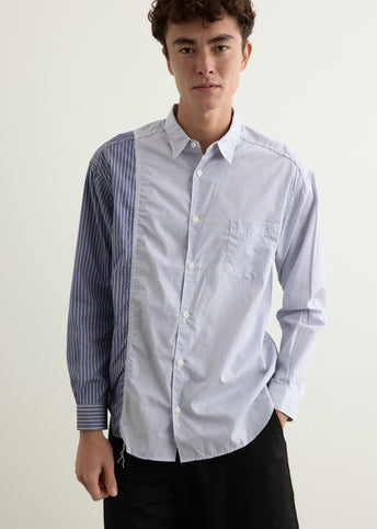 Cotton Stripe Multi Panel Shirt