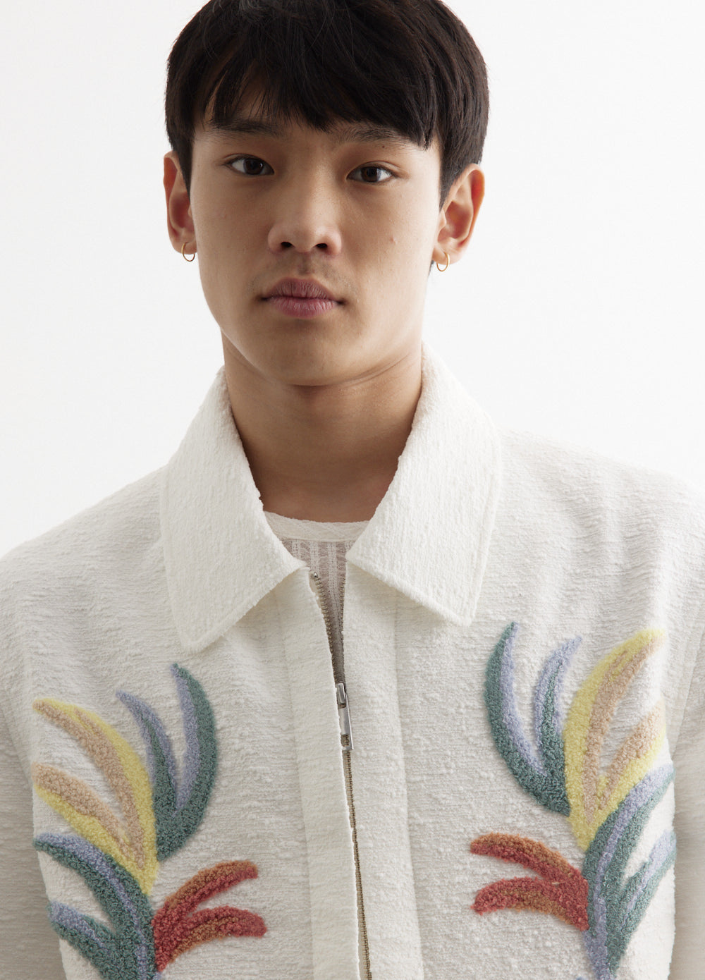 Embroidered Boucle Jacket