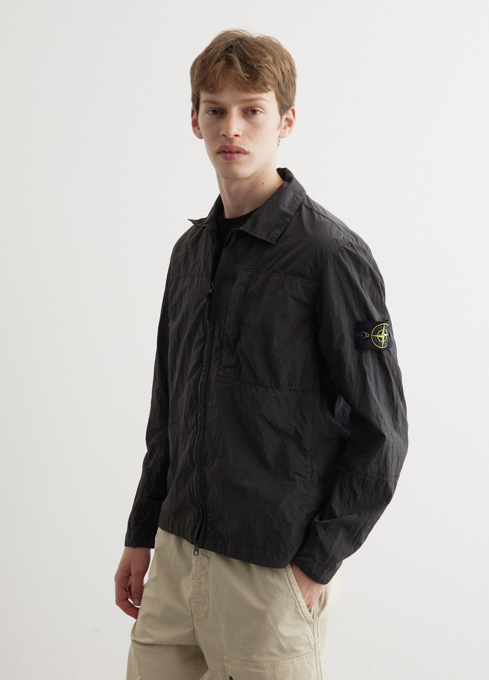 Iridescent Nylon Metal Overshirt
