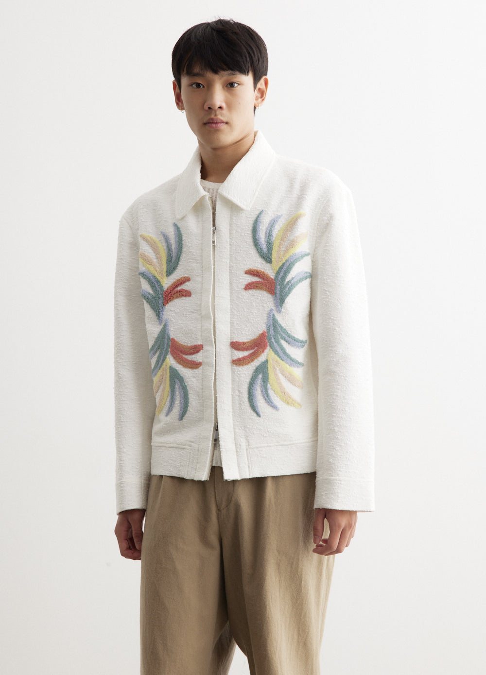 Embroidered Boucle Jacket