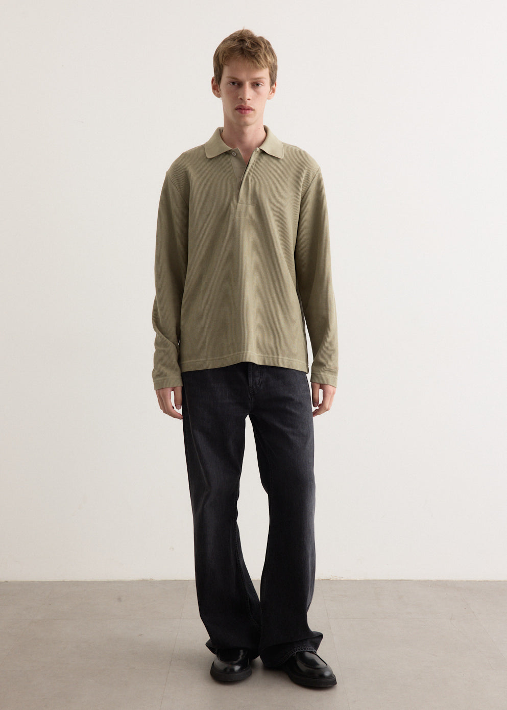 Ruben Double Face Long Sleeve Polo