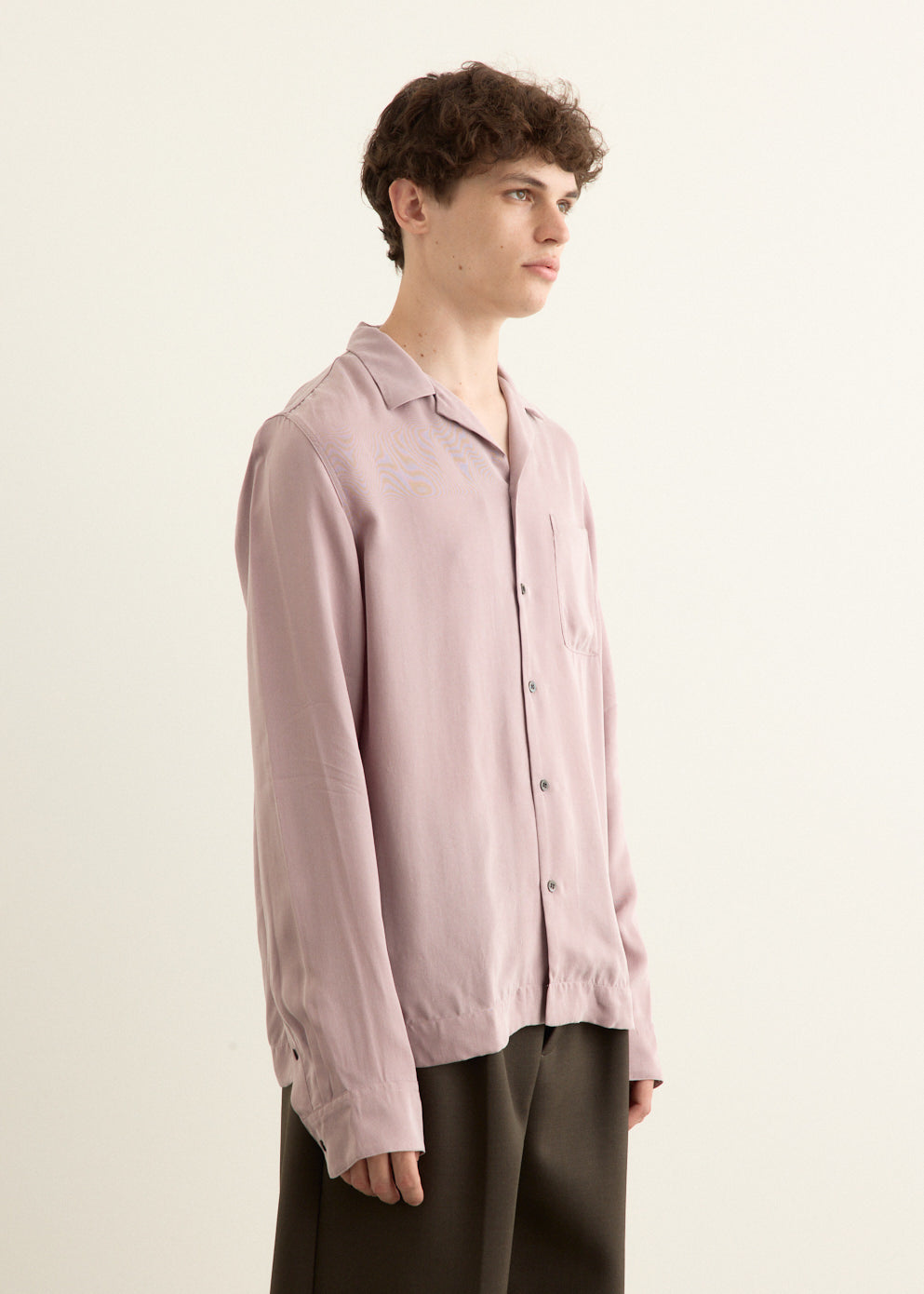 Cupro Washed Long Sleeve Shirt