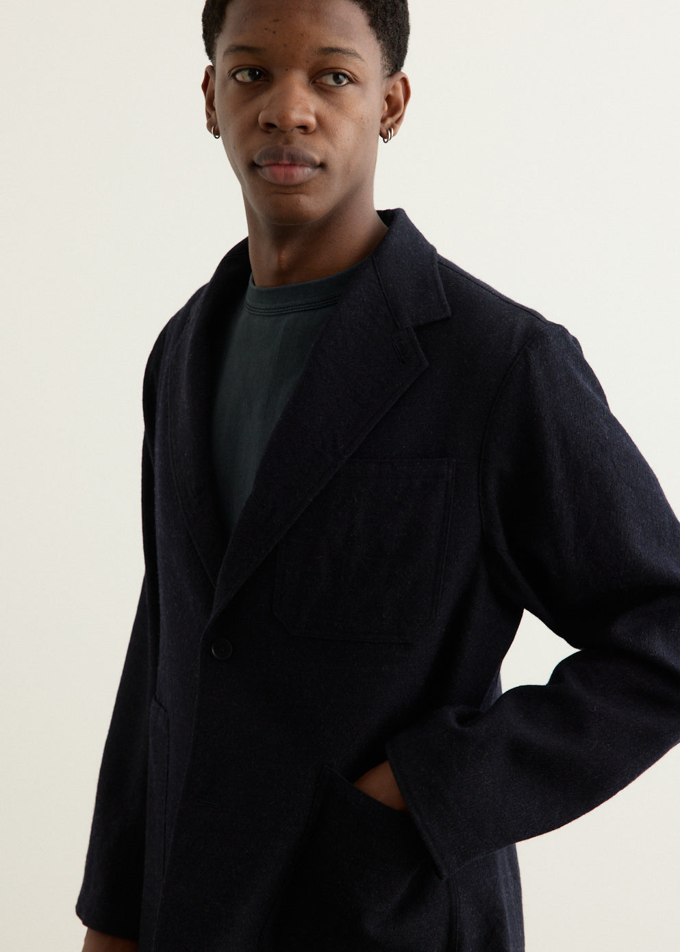 Wool Serge Square Jacket