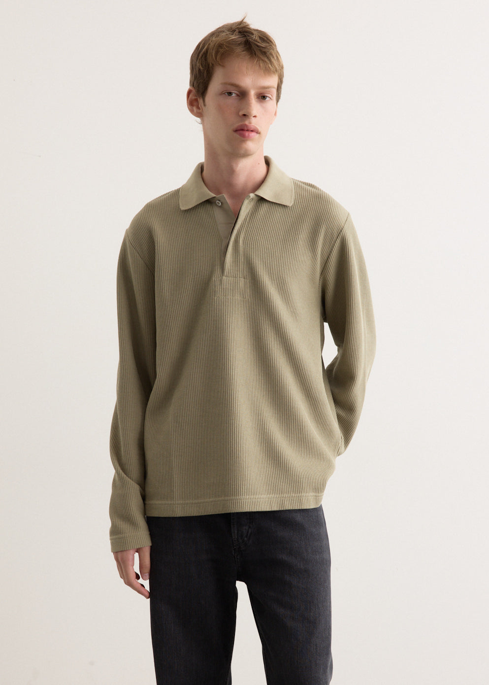 Ruben Double Face Long Sleeve Polo