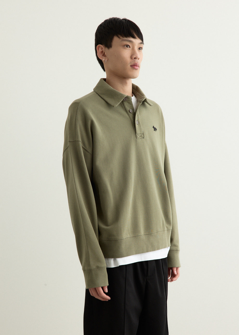 Profile Fox Oversize Polo Sweatshirt