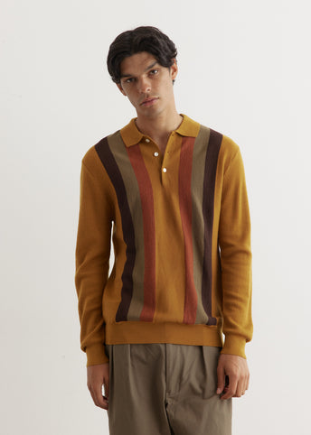 Stripe Knit Polo