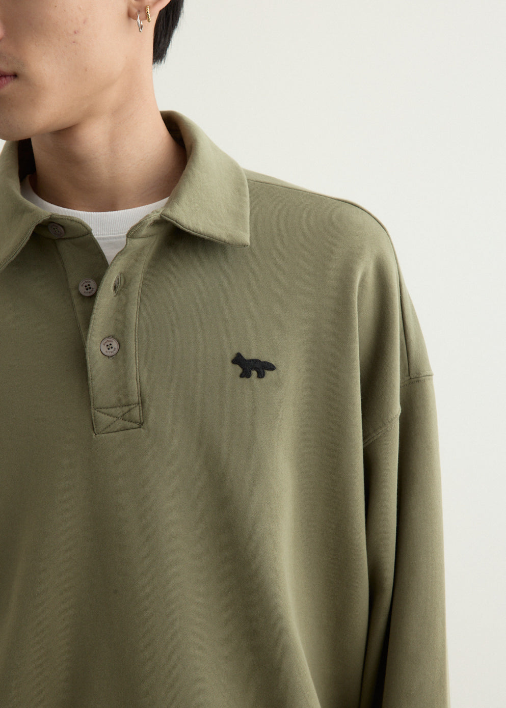 Profile Fox Oversize Polo Sweatshirt
