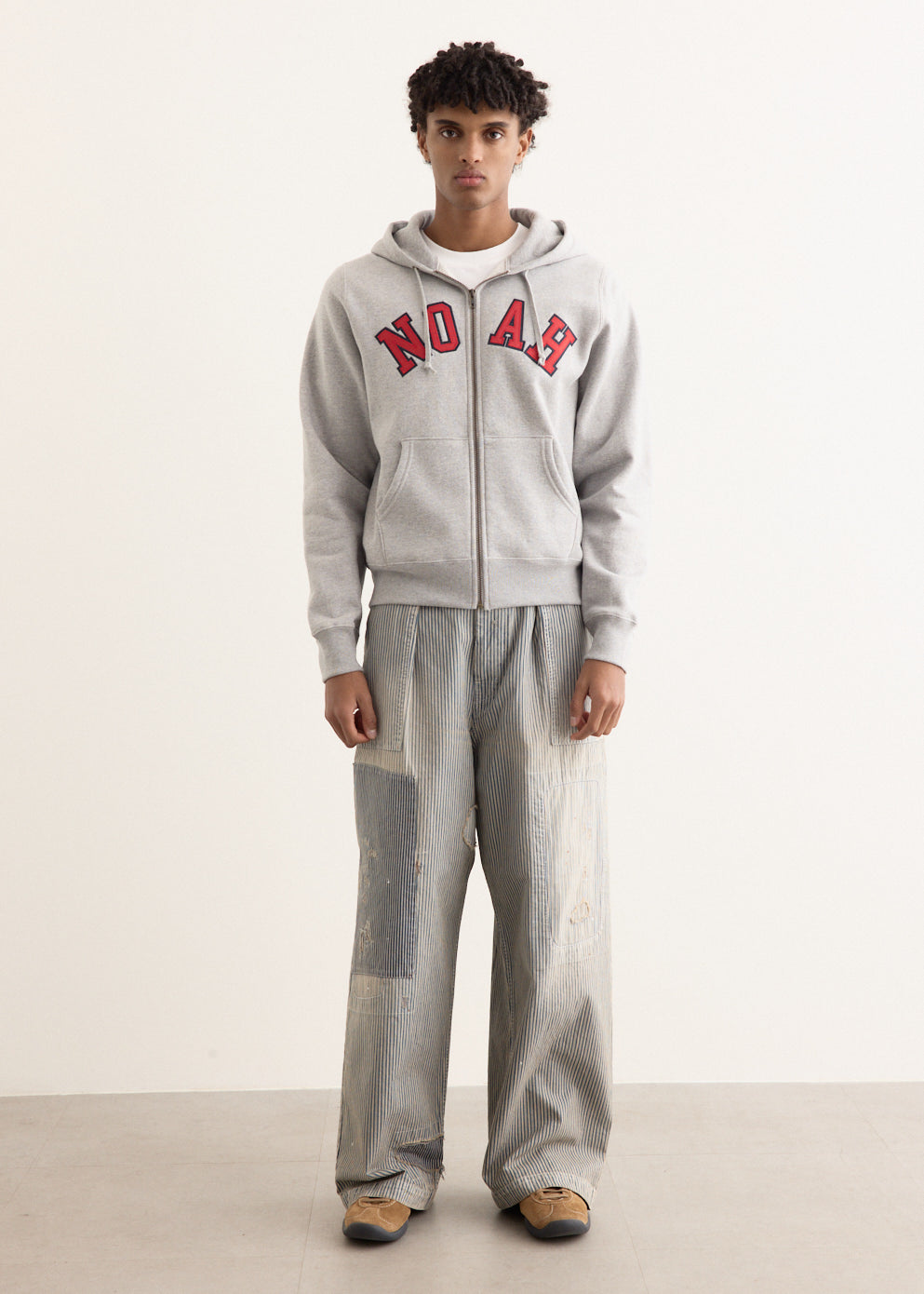 Arch Applique Zip Up Hoodie