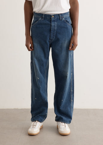 Denim Painter Pants With Paint
