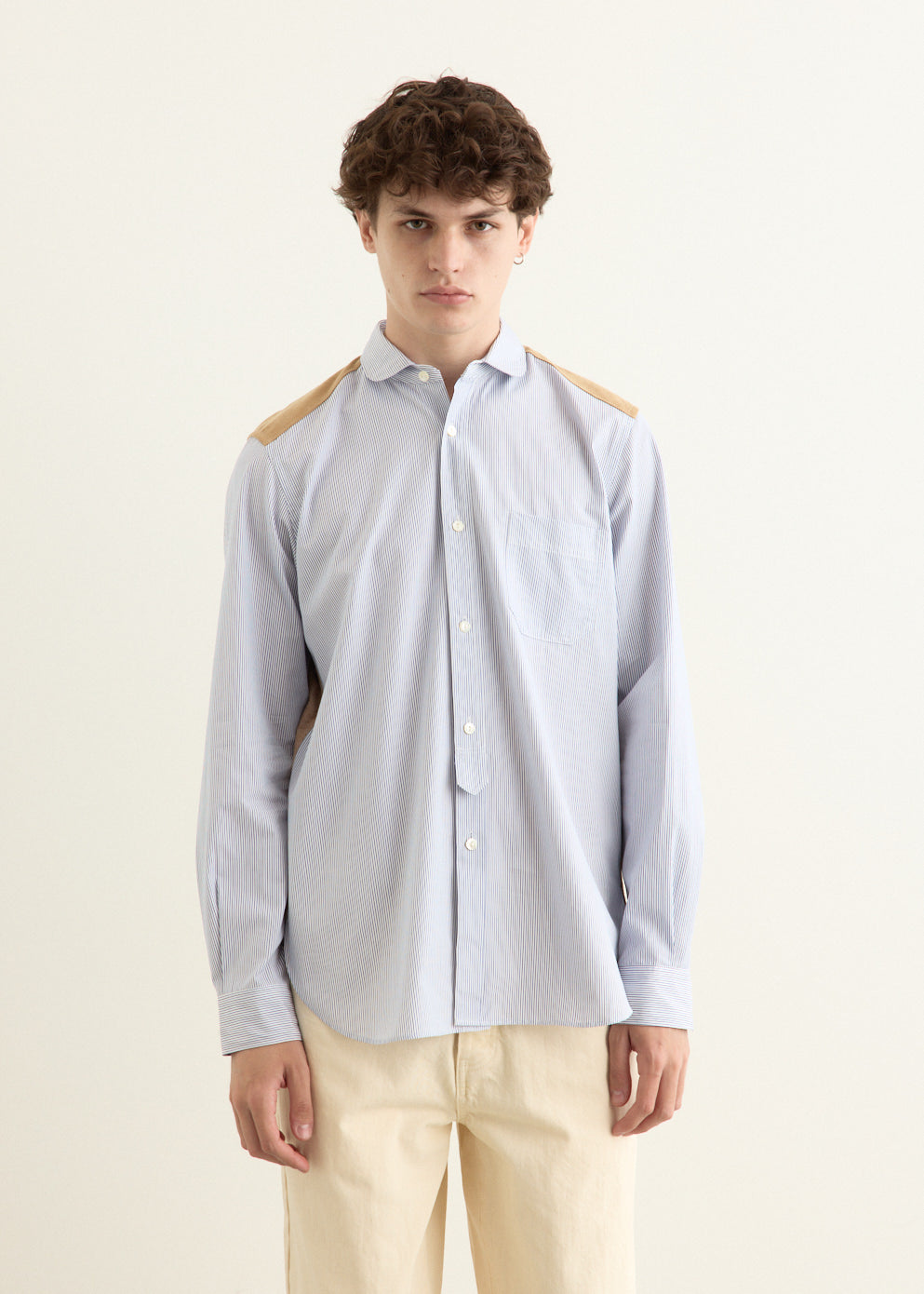 Cotton Stripe x Cotton Flannel Shirt