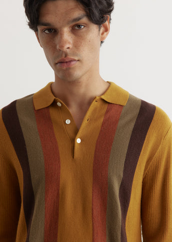 Stripe Knit Polo