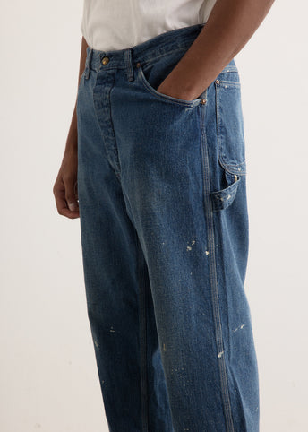 Denim Painter Pants With Paint