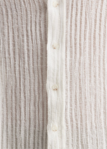 Sheer Stripe Linen Woven Shirt
