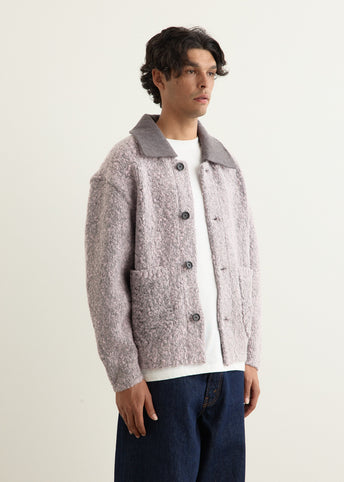 Patch Sleeve Knit Cardigan