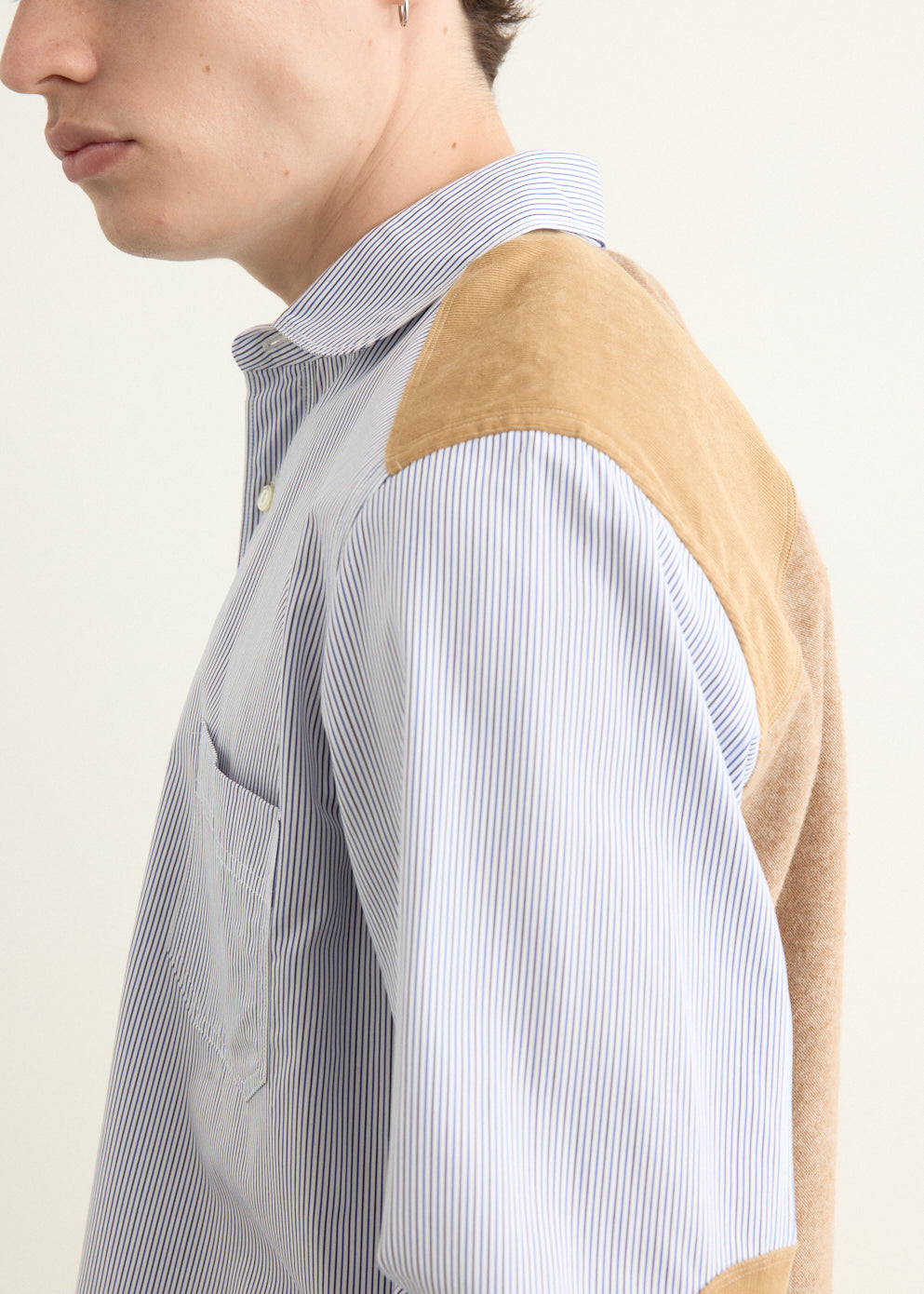 Cotton Stripe x Cotton Flannel Shirt