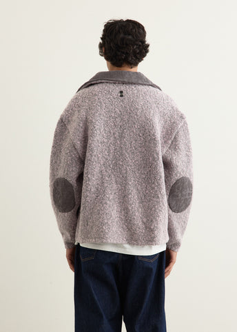 Patch Sleeve Knit Cardigan