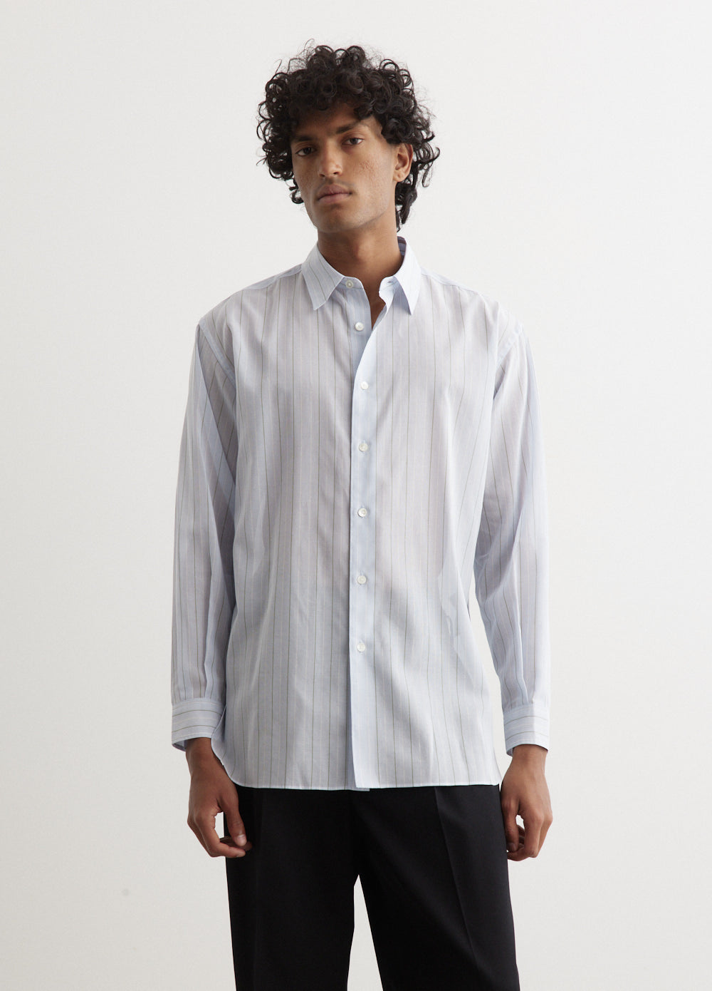Hard Twist Finx Organdy Stripe Shirt