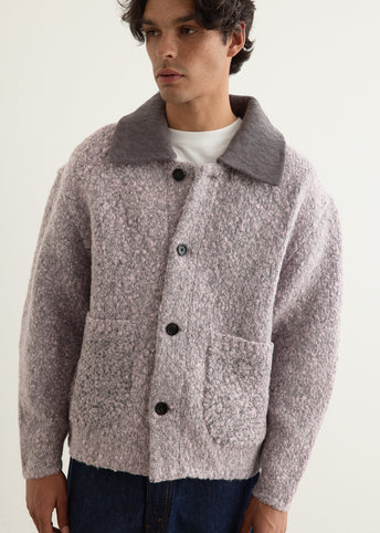 Patch Sleeve Knit Cardigan