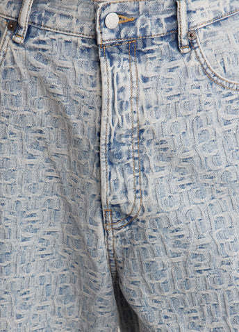 Rudda Denim Monogram Shorts