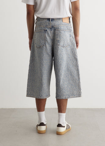 Rudda Denim Monogram Shorts