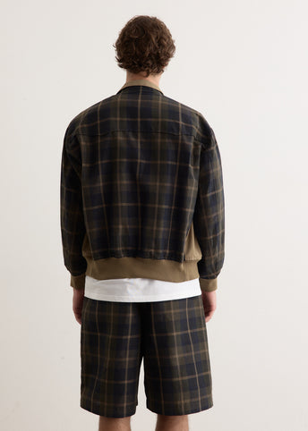 Check Panel Zip Jacket
