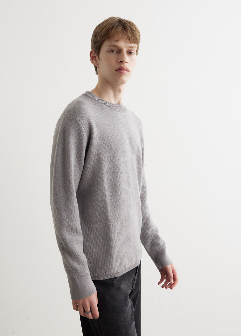 Double Weave Wool Crewneck