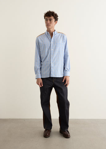 Cotton Check Quilted Nylon Shirt