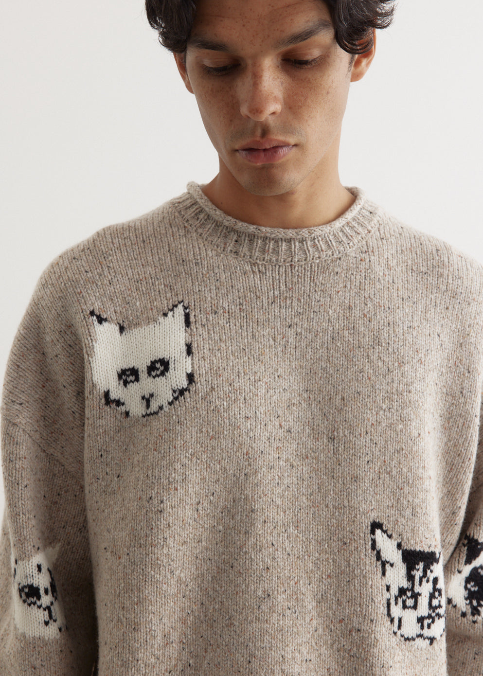 Kuelu Cat Jacquard Sweater Kuelu Cat Jacquard Sweater