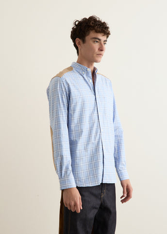 Cotton Check Quilted Nylon Shirt