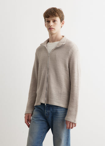 Shrunken Full Zip Polo