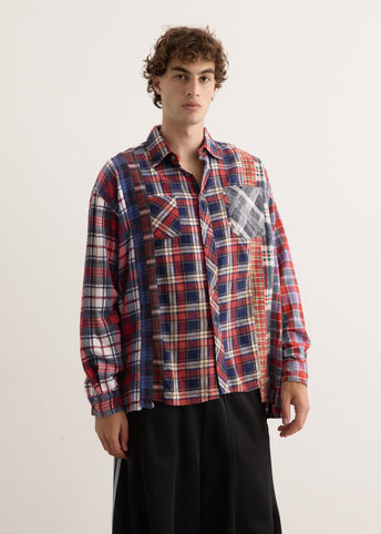 Flannel Shirt 7 Cuts Wide Shirt