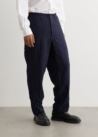 Garment Dyed Stripe Trousers