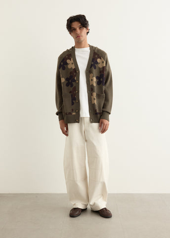Agamay Merino Flower Cardigan