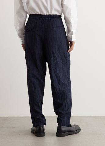 Garment Dyed Stripe Trousers