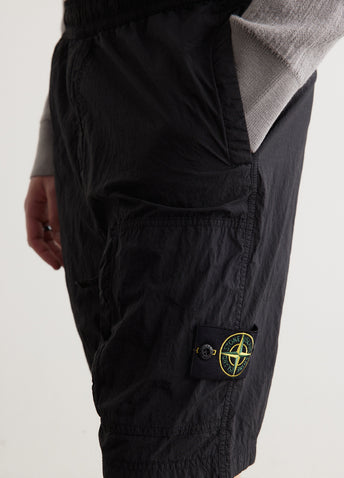Iridescent Nylon Metal Utility Shorts
