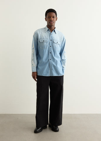 Chambray Bone Patch Ventilator Workshirt