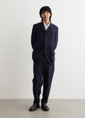 Garment Dyed Stripe Trousers