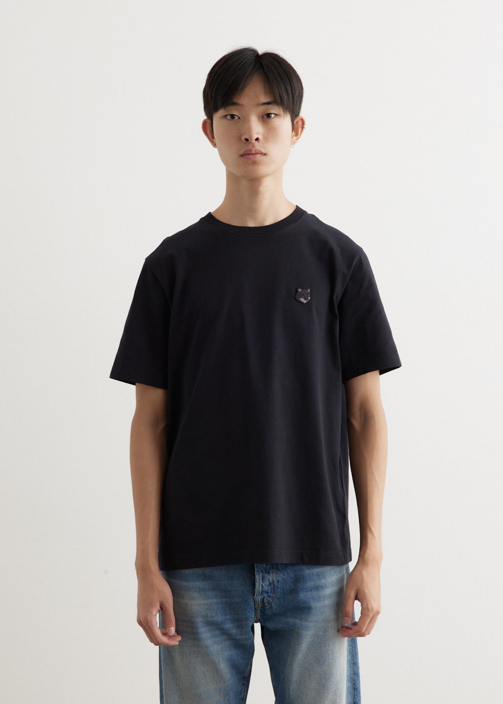 Maison Kitsune - Bold Fox Head Patch Comfort T-Shirt - Tshirt logo,Specials : American Fashion Style Bags On Sale Maison Kitsune - Bold Fox Head Patch Comfort T-Shirt - Tshirt logo,Specials : American Fashion Style Bags On Sale