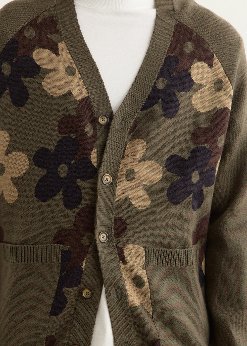 Agamay Merino Flower Cardigan