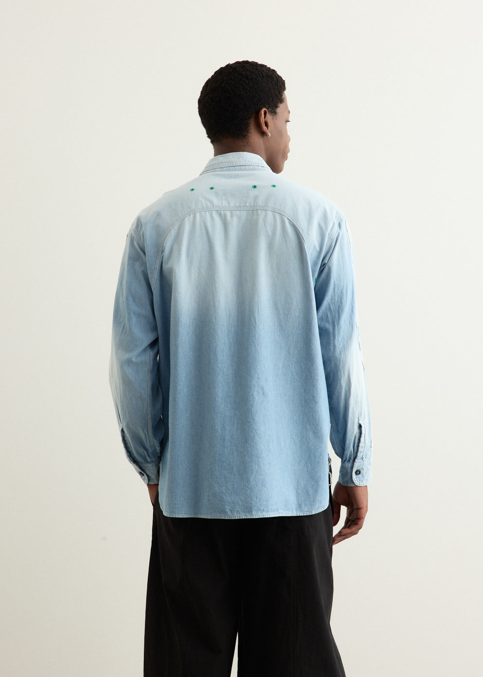 Chambray Bone Patch Ventilator Workshirt
