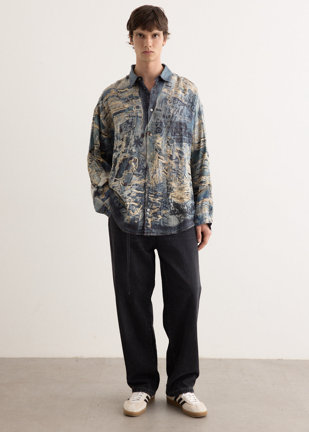 Acne Studios - Setar Long Sleeve Torn Scribble Shirt - Shirt,All Products : American Fashion Style Bags On Sale Acne Studios - Setar Long Sleeve Torn Scribble Shirt - Shirt,All Products : American Fashion Style Bags On Sale