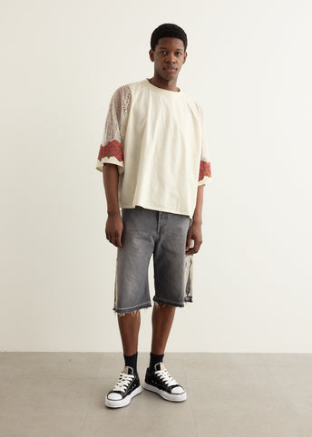 14oz Black Denim 5P Shorts (BONE)