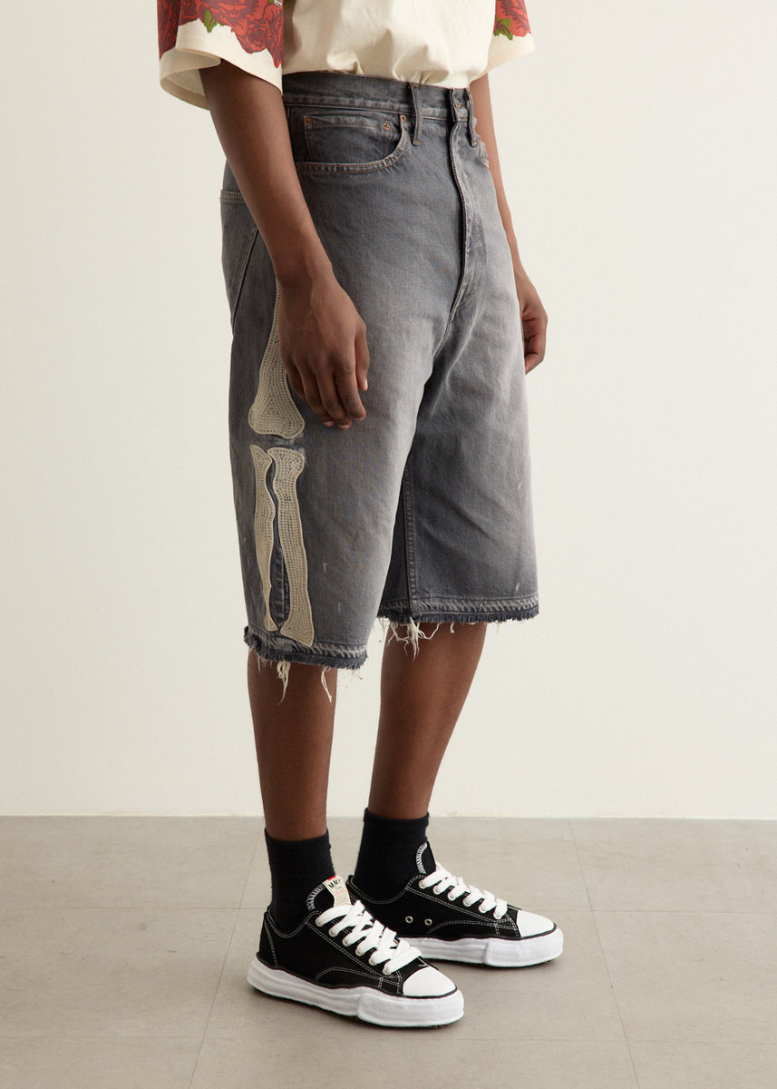 14oz Black Denim 5P Shorts (BONE)