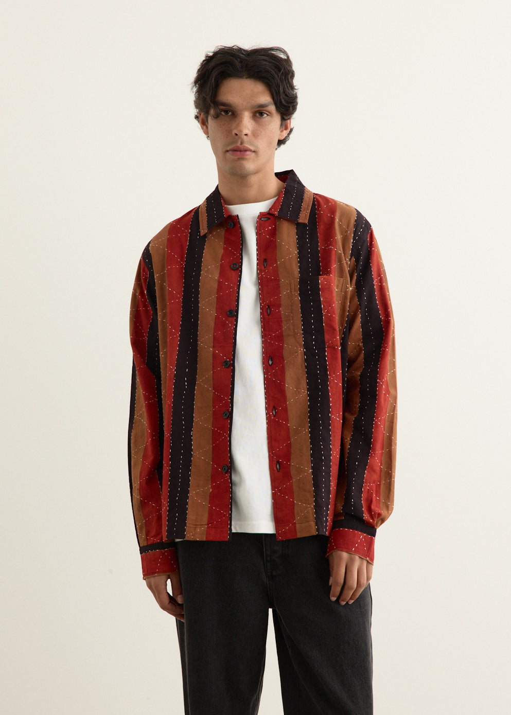 Martin Natural Dye Hand Embroidered Shirt